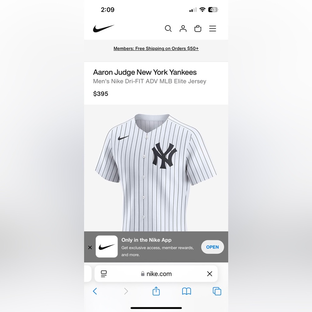 Aaron Judge 99 NIKE Drifit Jersey